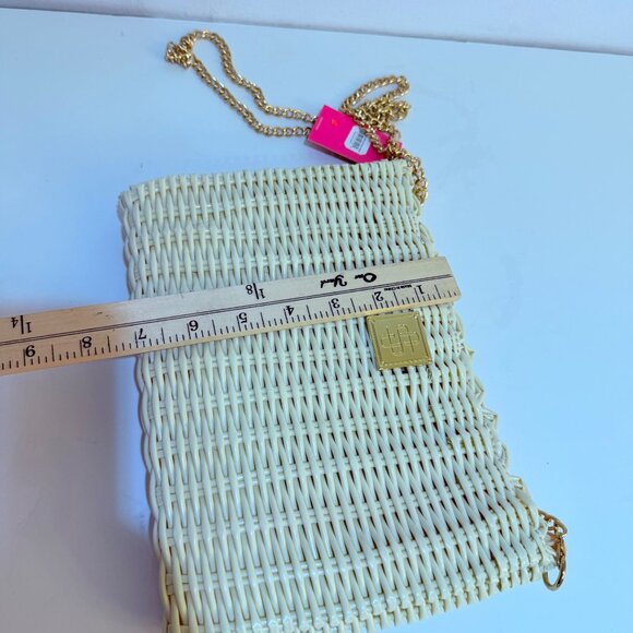 Simply Southern Key Largo Crossbody Cream Gold Tone Chain Strap Purse Summertime - Picture 8 of 16